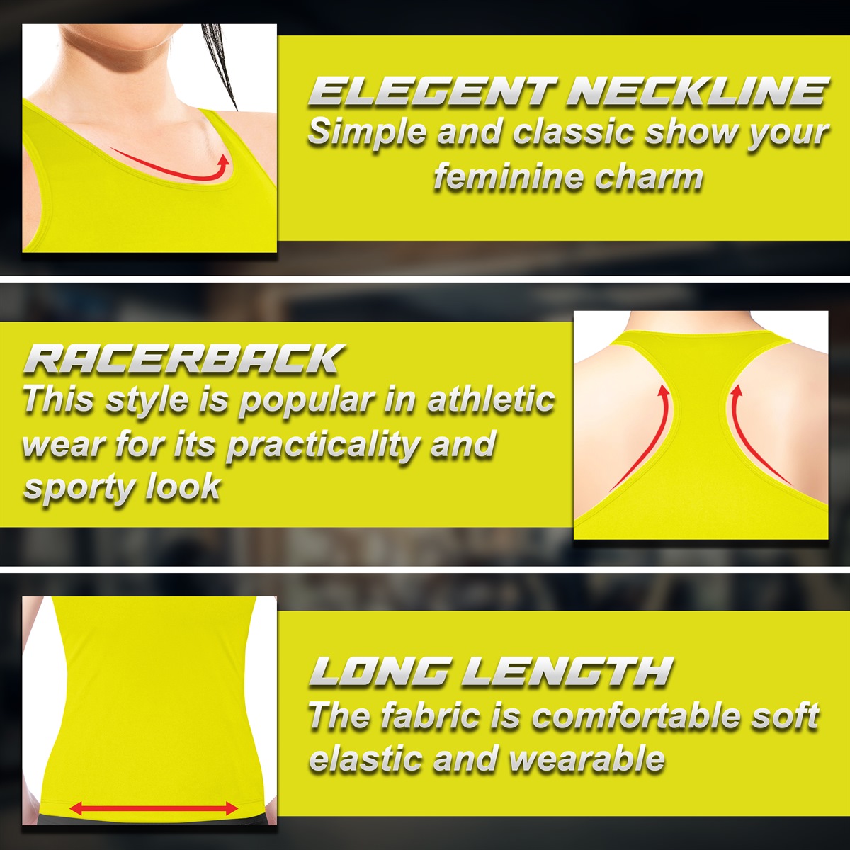 Women's Tank Top (Yellow) - Image 6