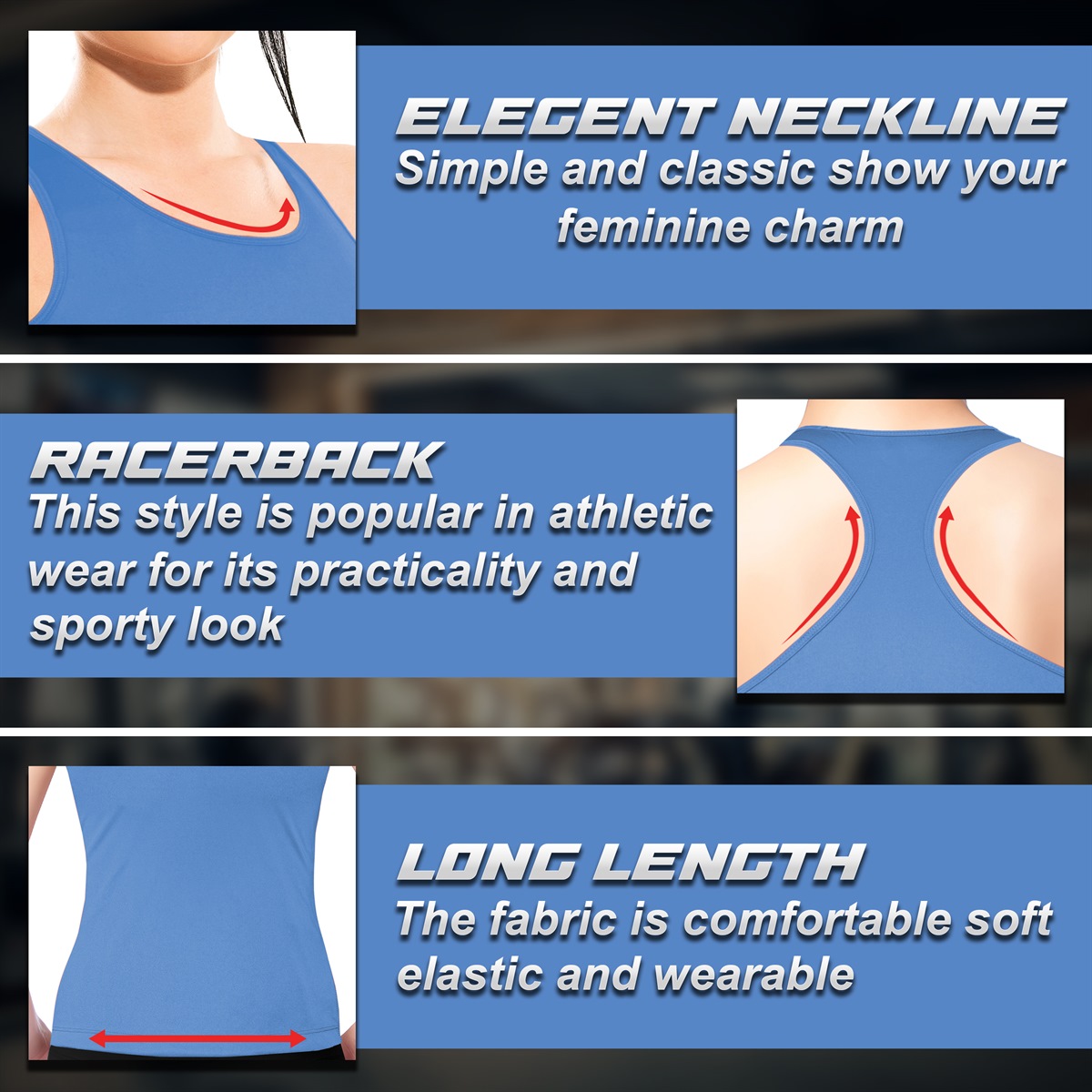 Women's Tank Top (Blue) - Image 6