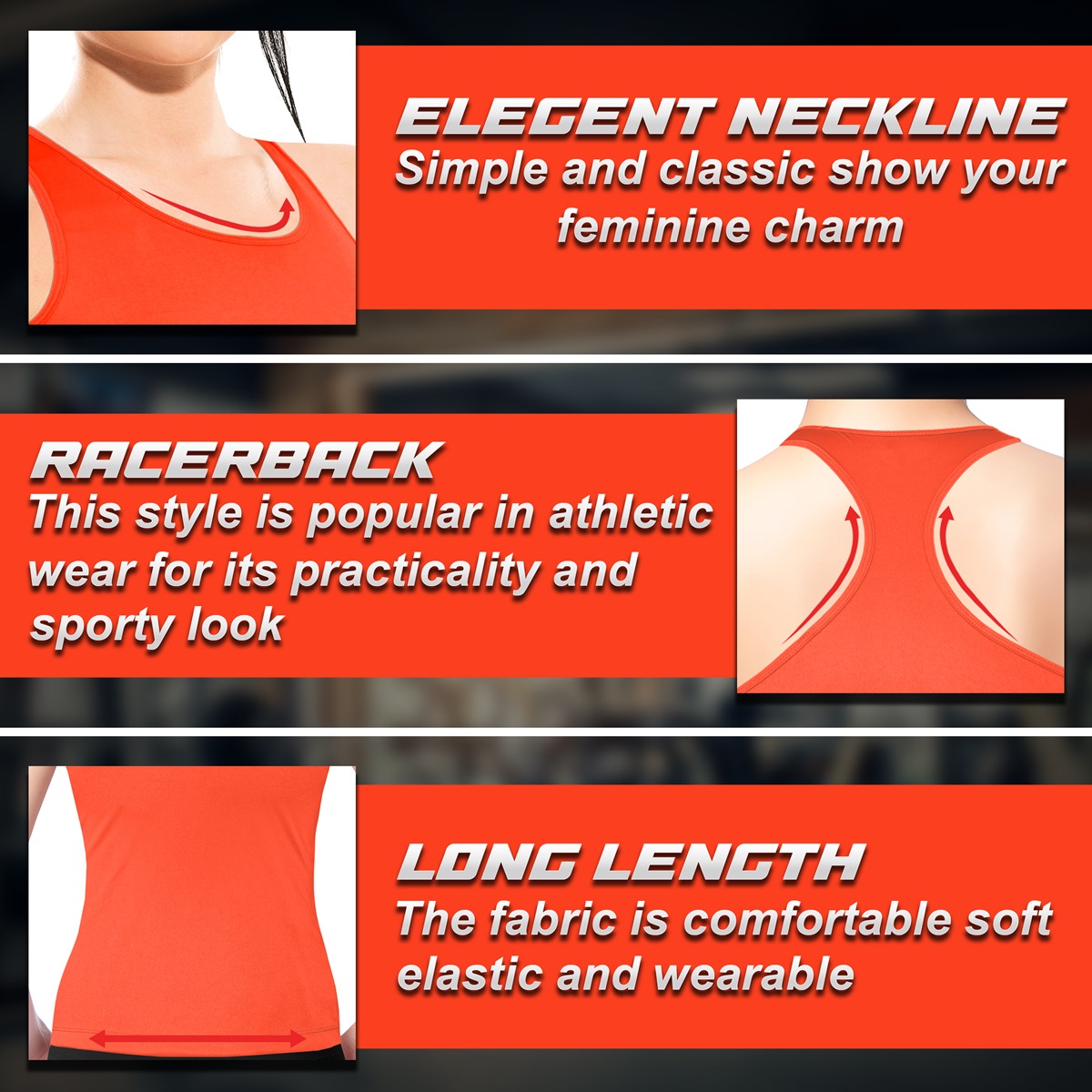 Women's Tank Top (Orange) - Image 5