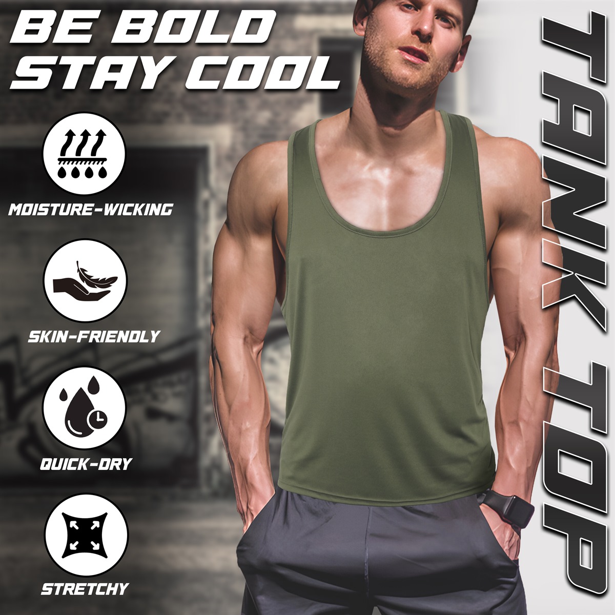 Men's Tank Top (Vert Lichen) - Image 6