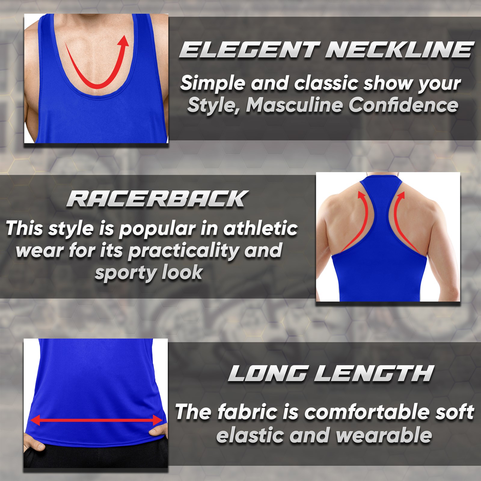 Men's Tank Top (Royal Blue) - Image 5
