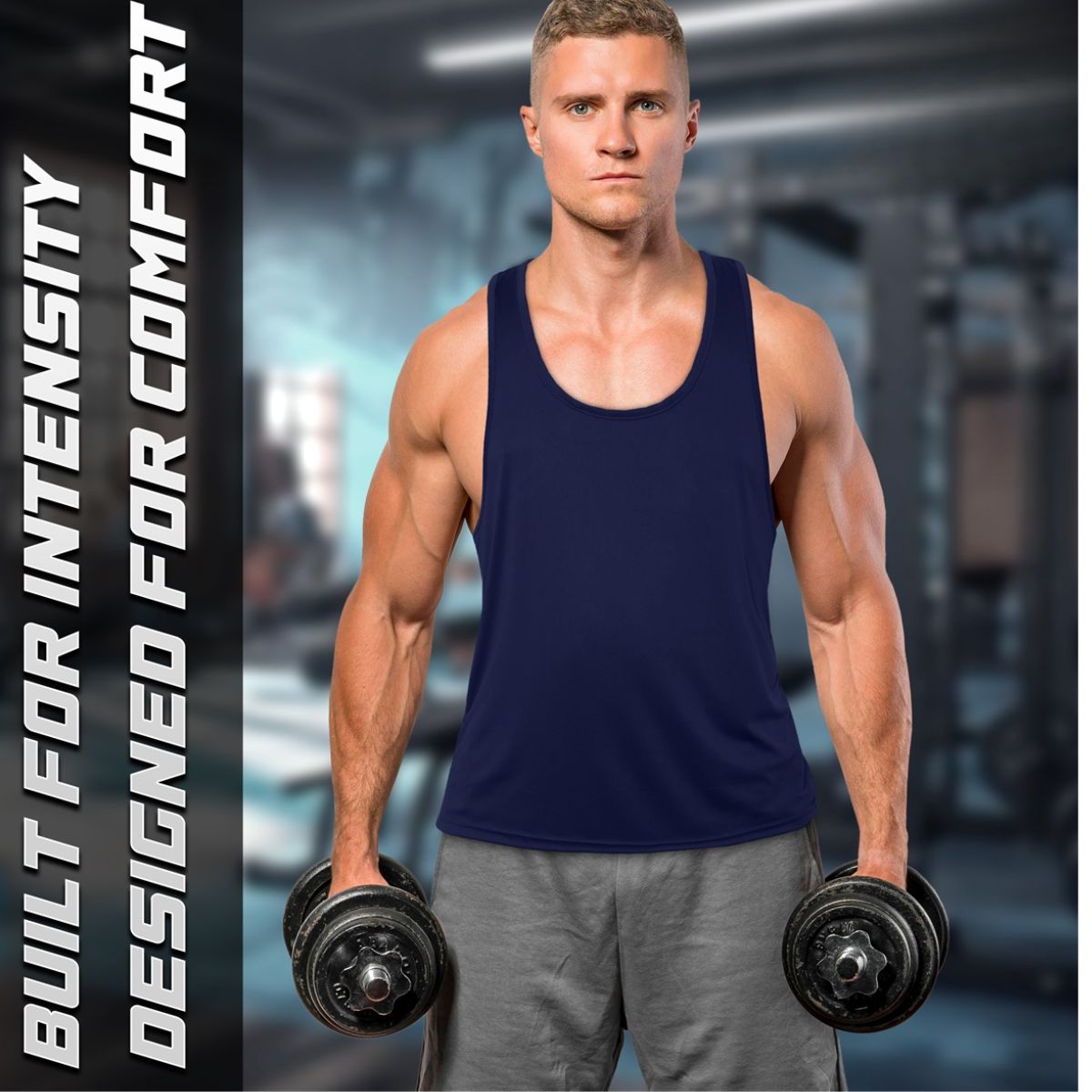 Men's Tank Top (Navy) - Image 4