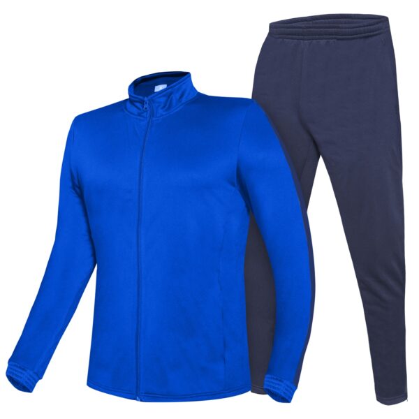 Navy Blue/Blue Premium Athletic Tracksuit – Designed for Performance and Comfort
