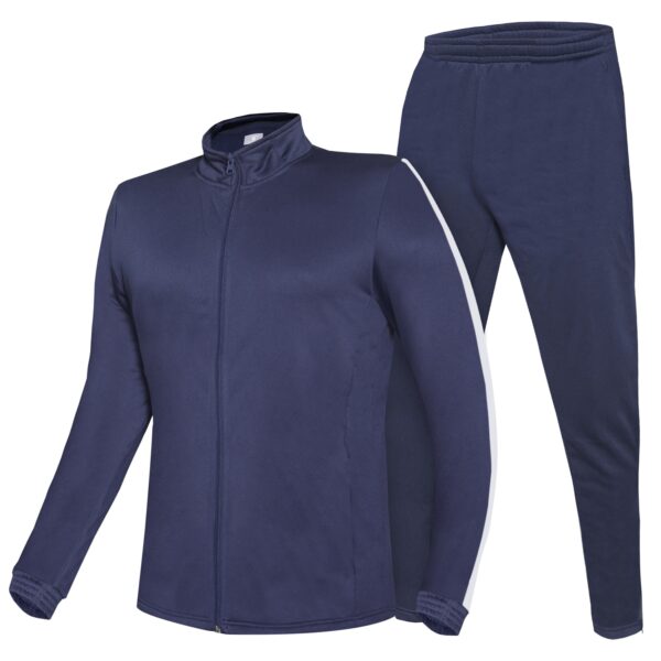 Navy Blue Premium Athletic Tracksuit – Designed for Performance and Comfort
