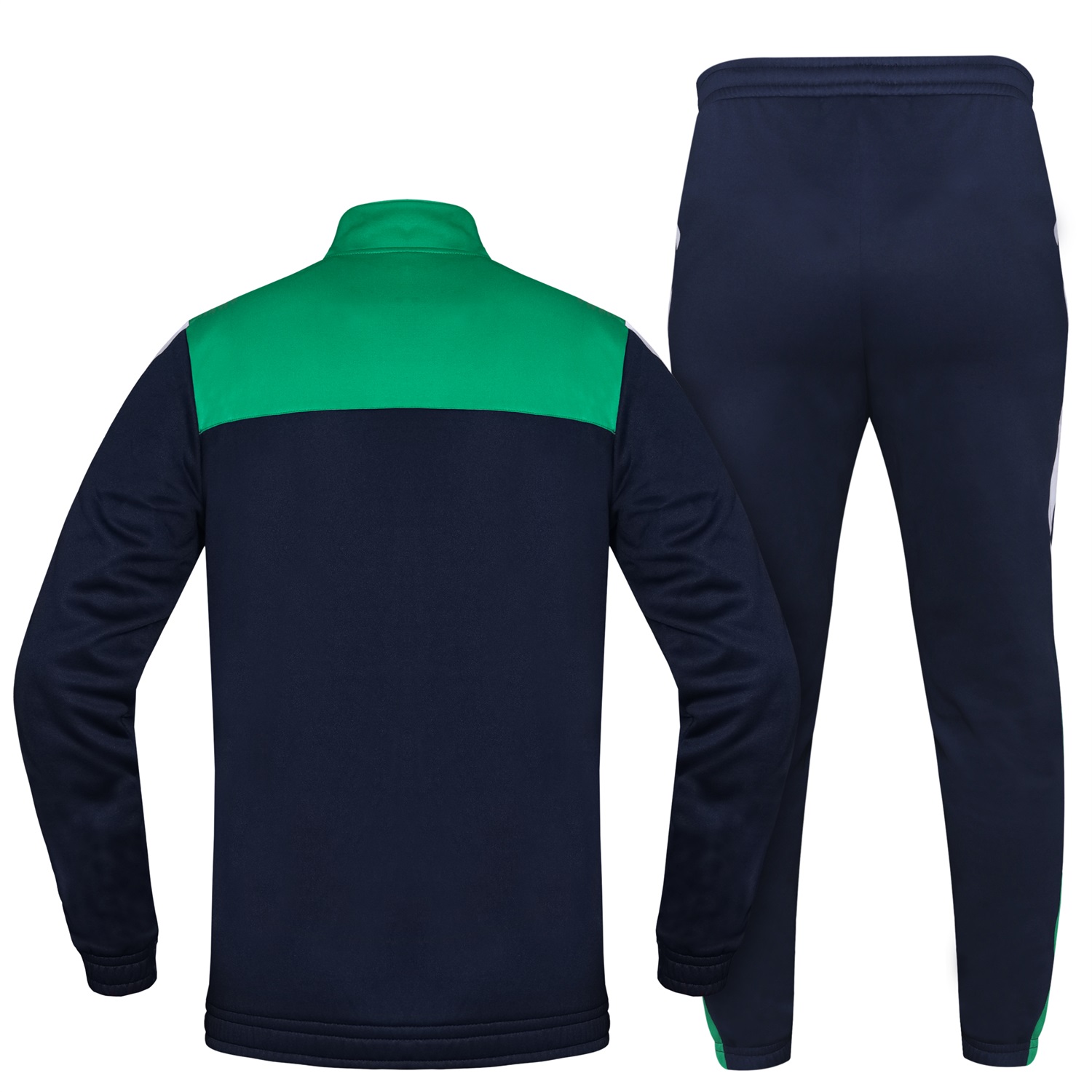 Green/Navy Blue Premium Athletic Tracksuit – Designed for Performance and Comfort - Image 2