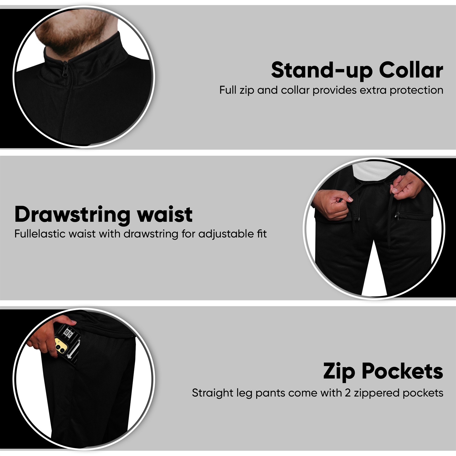Black Premium Athletic Tracksuit – Designed for Performance and Comfort - Image 4