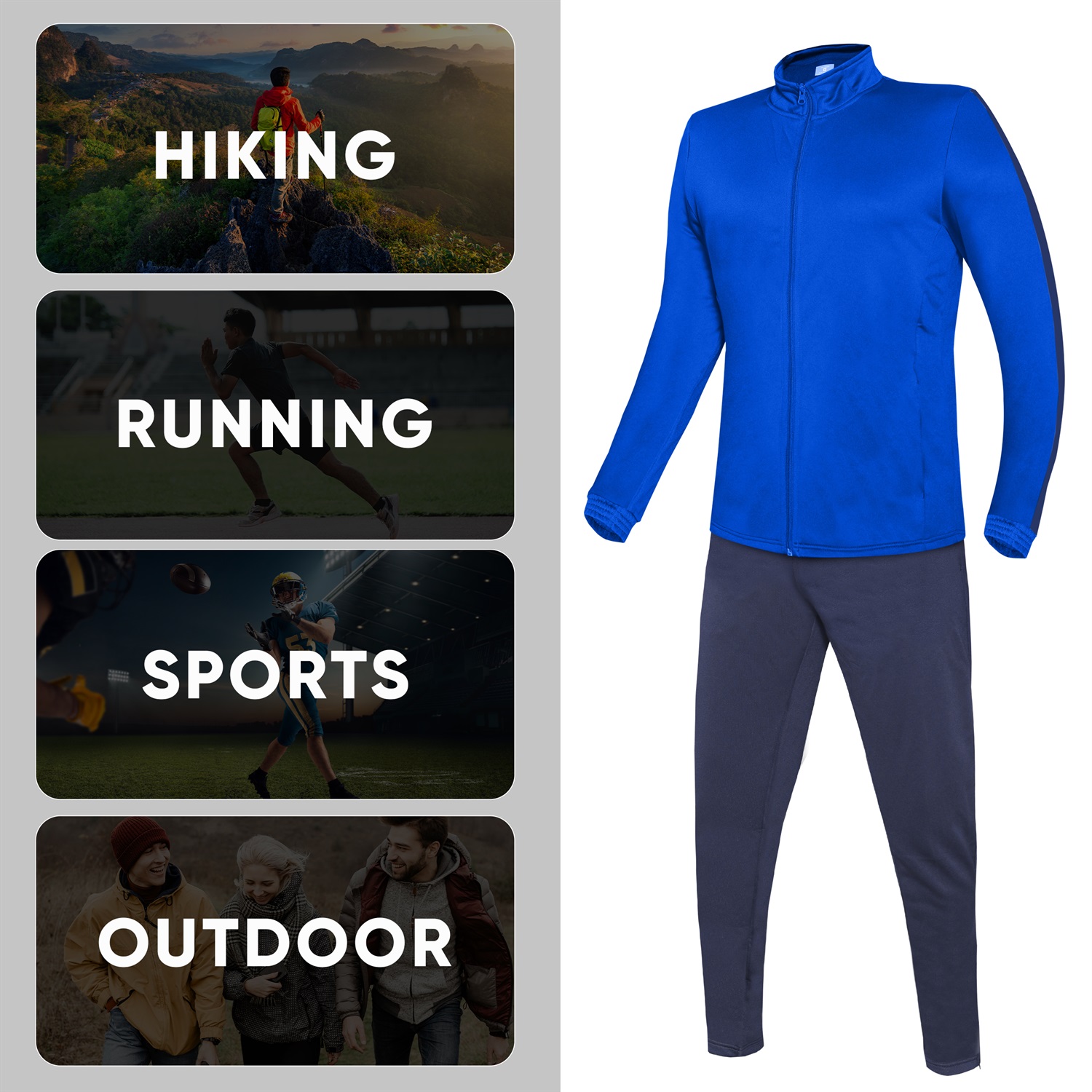 Navy Blue/Blue Premium Athletic Tracksuit – Designed for Performance and Comfort - Image 5