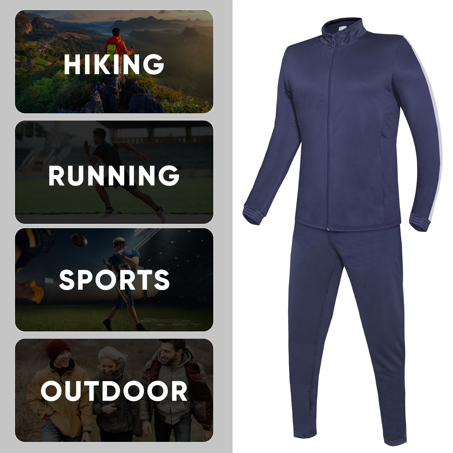 Navy Blue Premium Athletic Tracksuit – Designed for Performance and Comfort - Image 4