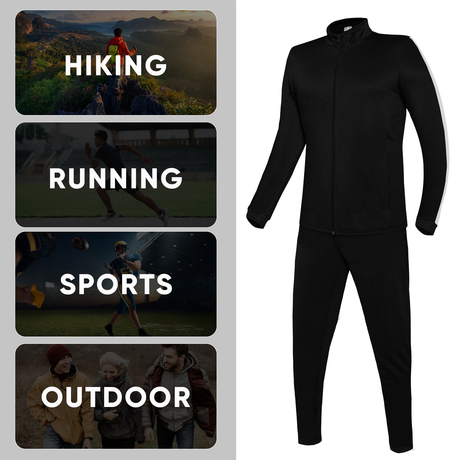 Black Premium Athletic Tracksuit – Designed for Performance and Comfort - Image 5